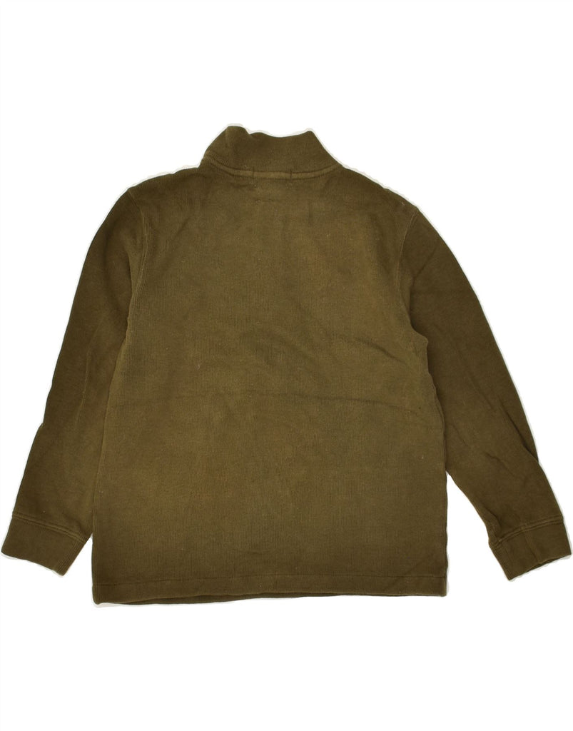 POLO RALPH LAUREN Boys Zip Neck Sweatshirt Jumper 6-7 Years Khaki Cotton | Vintage Polo Ralph Lauren | Thrift | Second-Hand Polo Ralph Lauren | Used Clothing | Messina Hembry 