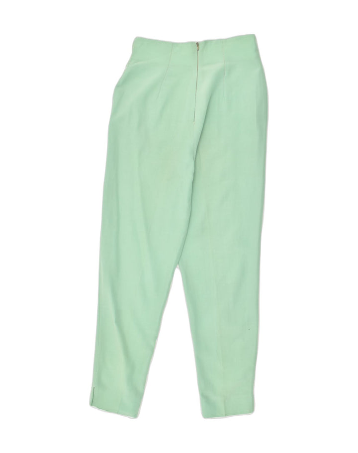 DIVINA Womens High Waist Tapered Casual Trousers IT 42 Medium W26 L27 Green | Vintage Divina | Thrift | Second-Hand Divina | Used Clothing | Messina Hembry 