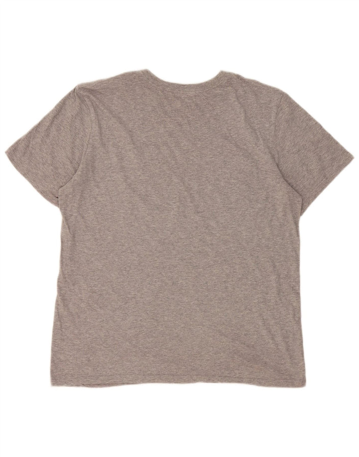 Nike Mens Athletic Cut Graphic T-Shirt Top Medium Grey Flecked Cotton