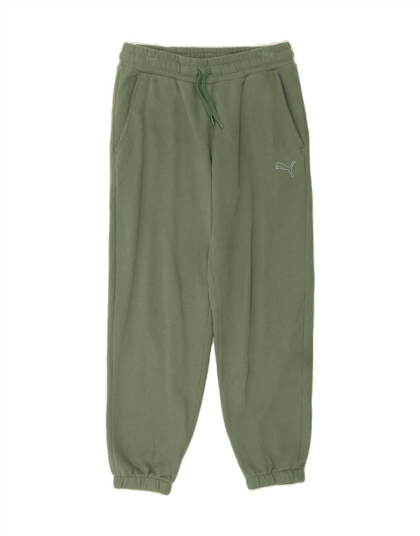 Elastic Waistband Green Puma Joggers PUMA Womens Tracksuit