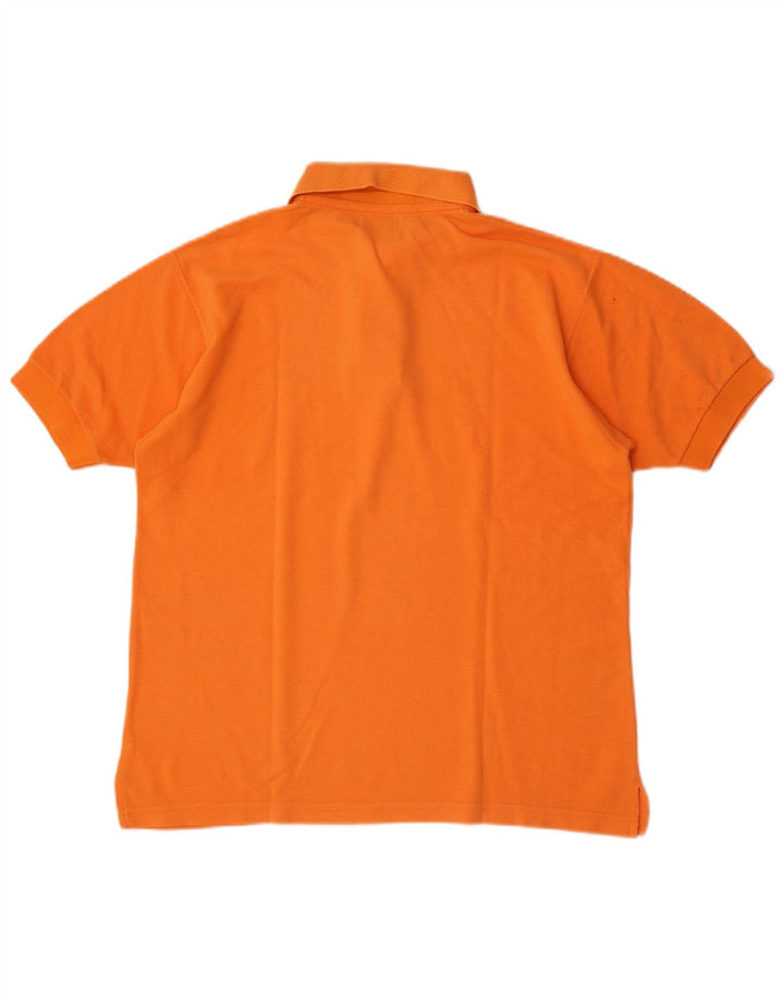 Ball On Mens Polo Shirt Medium Orange Cotton