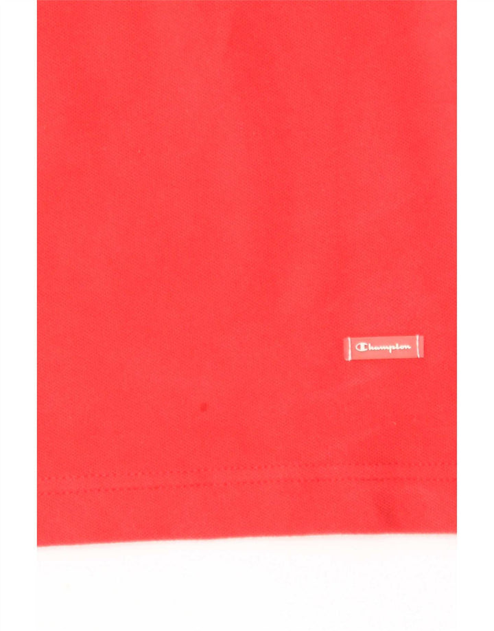 Champion Womens Polo Shirt UK 12 Medium Red