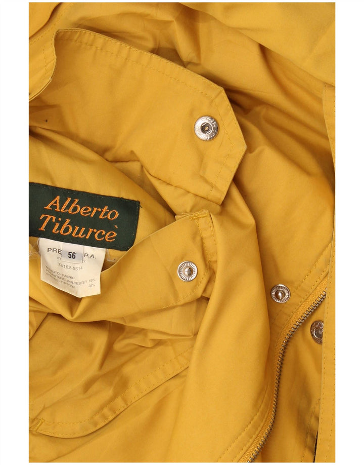 Vintage Mens Utility Jacket IT 56 3XL Yellow Polyester