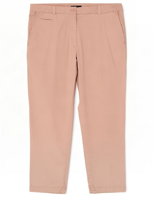 Marks & Spencer Womens Straight Chino Trousers UK 16 Large W36 L26 Pink