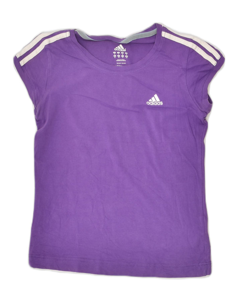 ADIDAS Womens T-Shirt Top UK 10 Small Purple Cotton | Vintage Adidas | Thrift | Second-Hand Adidas | Used Clothing | Messina Hembry 