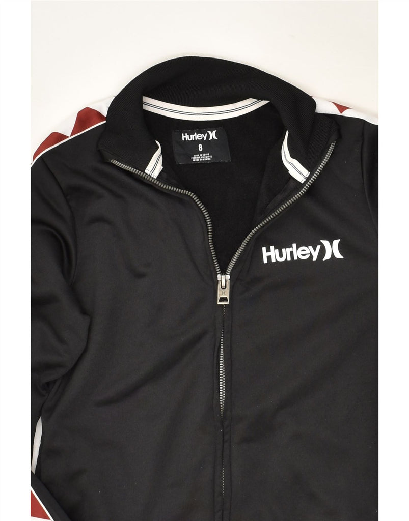 HURLEY Boys Graphic Tracksuit Top Jacket 7-8 Years Black Colourblock | Vintage Hurley | Thrift | Second-Hand Hurley | Used Clothing | Messina Hembry 