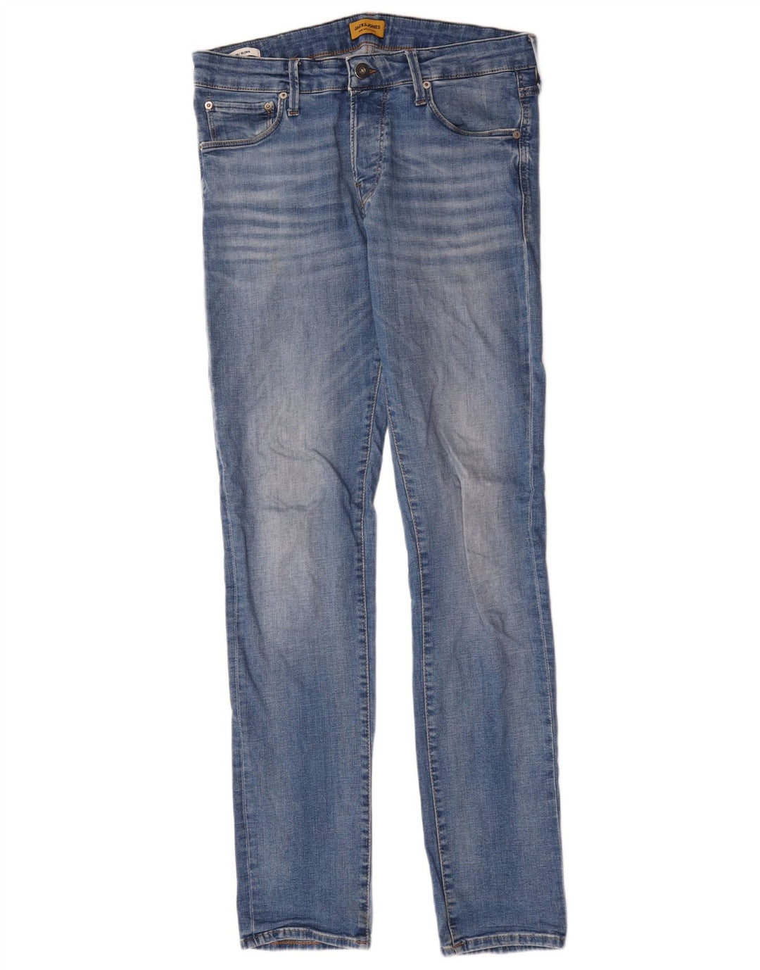 Jack & Jones Mens GLENN Slim Jeans W32 L34 Blue Cotton