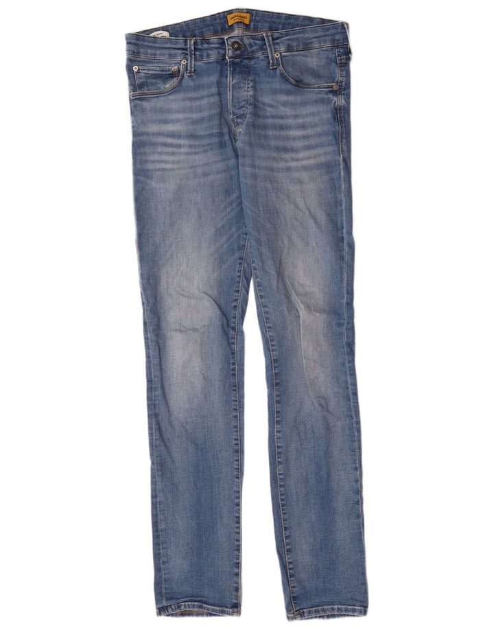 Jack & Jones Mens GLENN Slim Jeans W32 L34 Blue Cotton