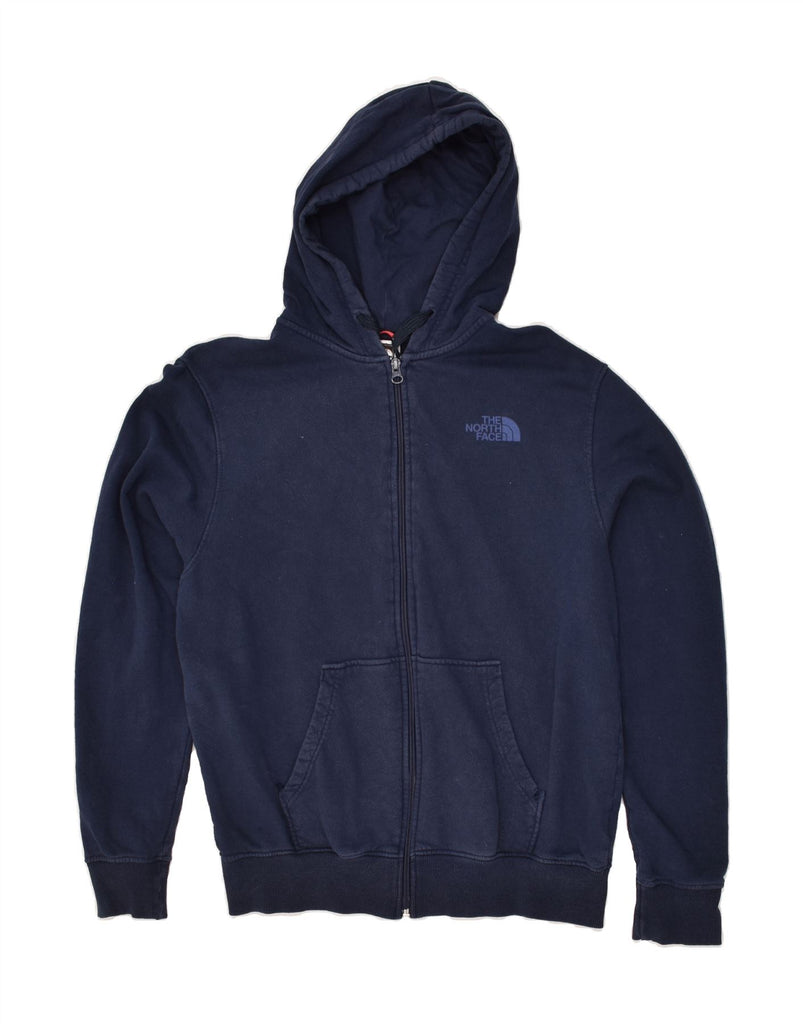 THE NORTH FACE Mens Zip Hoodie Sweater Small Navy Blue Cotton | Vintage The North Face | Thrift | Second-Hand The North Face | Used Clothing | Messina Hembry 