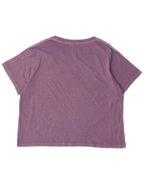 Levi's Womens Oversized Graphic T-Shirt Top UK 10 Small Purple Cotton