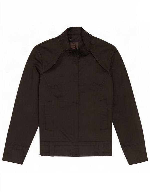Guess Womens Bomber Jacket UK 12 Medium Black Polyamide