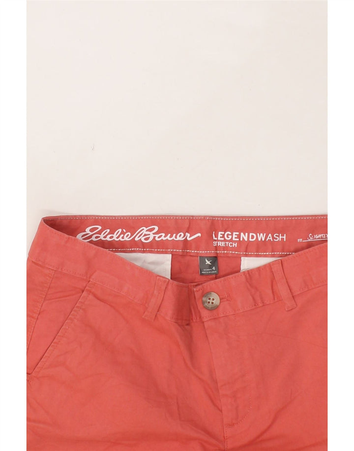 EDDIE BAUER Womens Slightly Curvy Chino Shorts US 4 Small W30 Orange Vintage Eddie Bauer and Second-Hand Eddie Bauer from Messina Hembry 