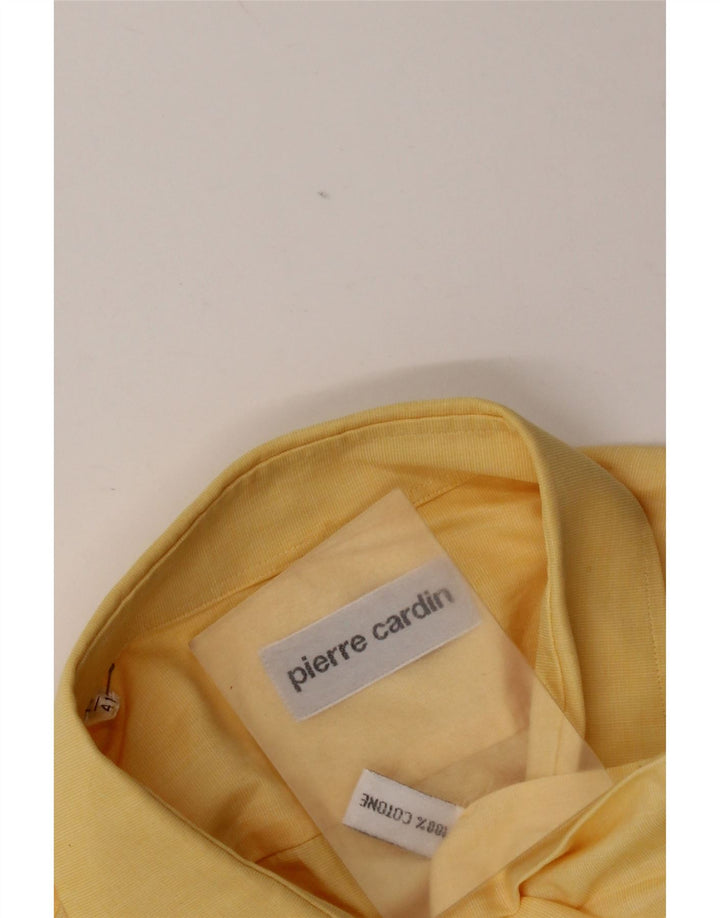 Pierre Cardin Mens Shirt Size 41 Large Yellow Cotton