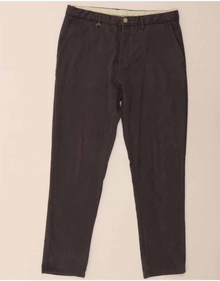 Zara Mens Slim Chino Trousers EU 44 Large W34 L29 Grey
