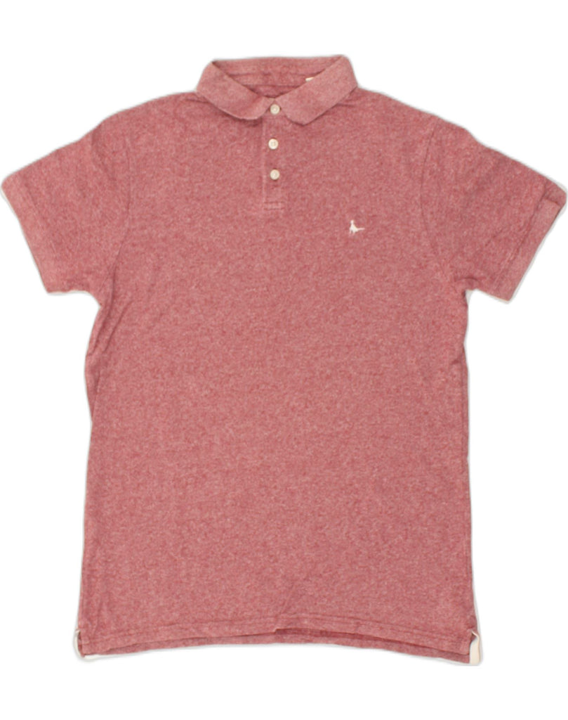 JACK WILLS Mens Polo Shirt Medium Pink Flecked Cotton | Vintage Jack Wills | Thrift | Second-Hand Jack Wills | Used Clothing | Messina Hembry 