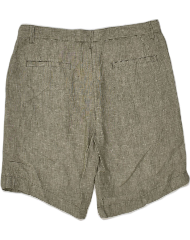 DACK'S Womens Chino Shorts IT 44 Medium W30 Grey Linen | Vintage Dack's | Thrift | Second-Hand Dack's | Used Clothing | Messina Hembry 