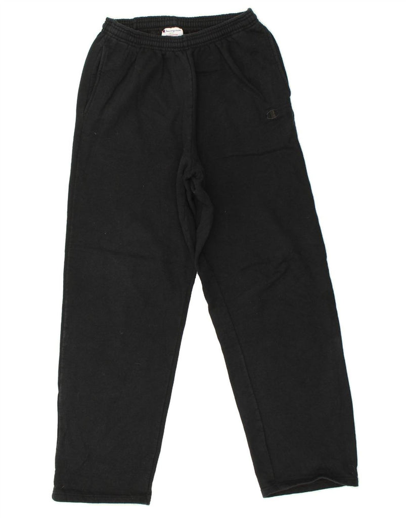 CHAMPION Mens Tracksuit Trousers Medium Black Cotton | Vintage Champion | Thrift | Second-Hand Champion | Used Clothing | Messina Hembry 