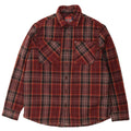 Superdry Mens Overshirt Shirt Large Burgundy Check Wool
