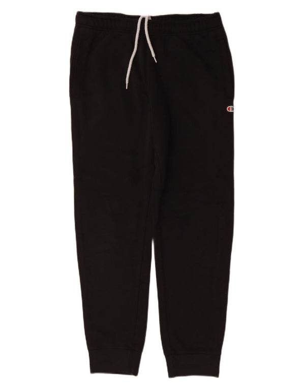 Champion Mens Tracksuit Trousers Joggers Medium Black Cotton
