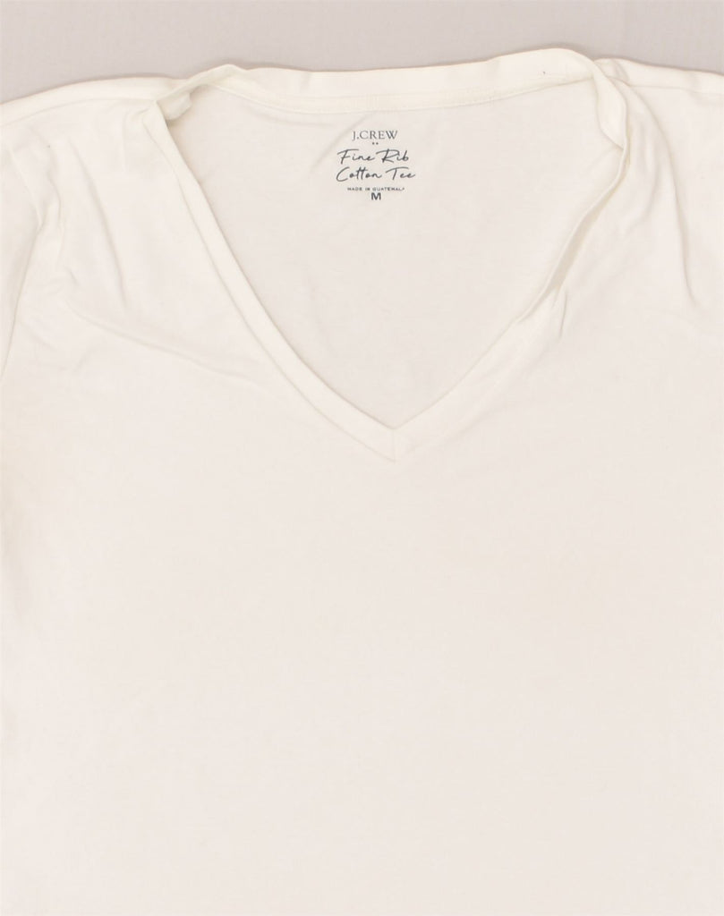 J. CREW Womens T-Shirt Top UK 12 Medium White Cotton | Vintage J. Crew | Thrift | Second-Hand J. Crew | Used Clothing | Messina Hembry 