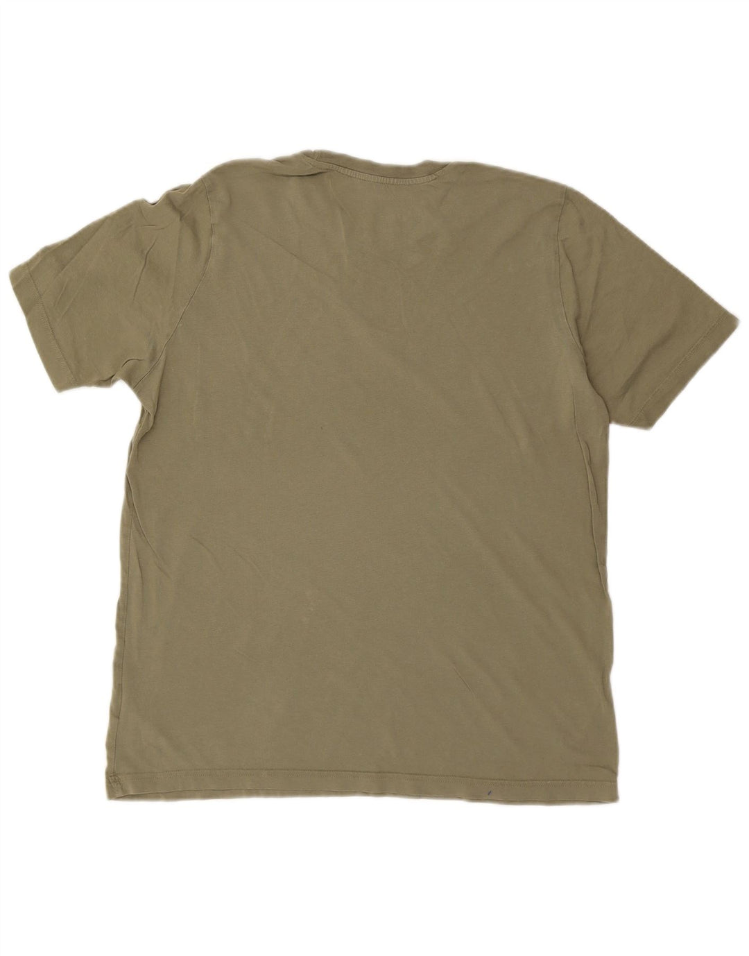 ADIDAS Mens Graphic T-Shirt Top Large Khaki Cotton