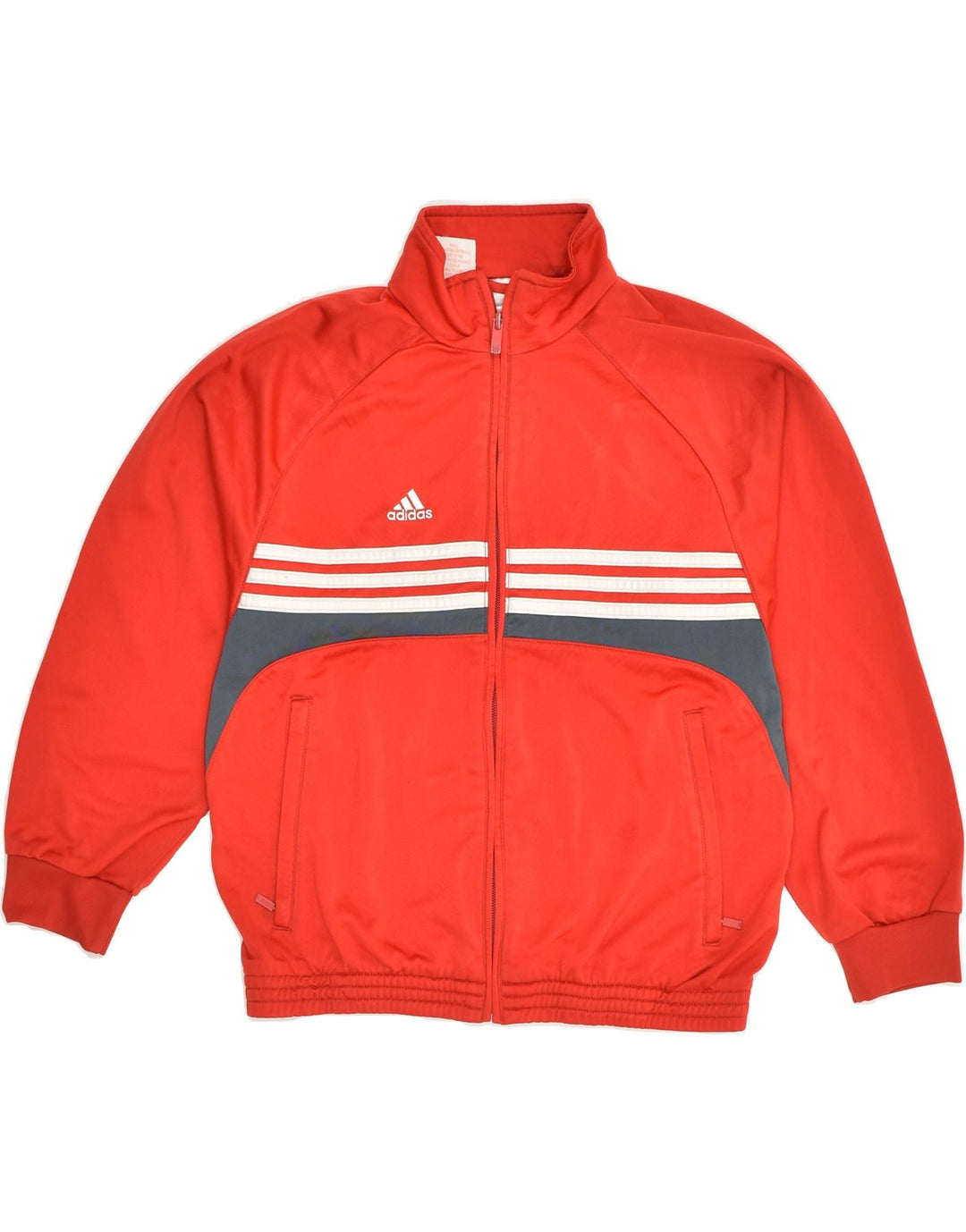 ADIDAS Boys Tracksuit Top Jacket 11-12 Years Red Polyester | Vintage Adidas | Thrift | Second-Hand Adidas | Used Clothing | Messina Hembry 