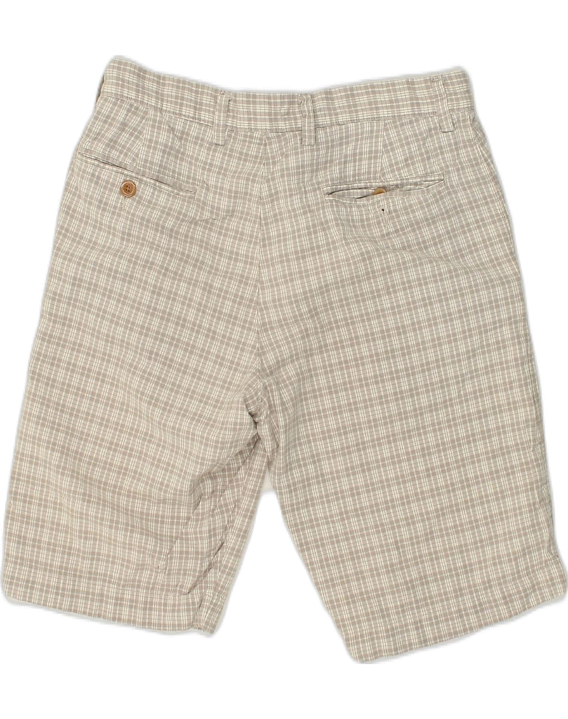 J. CREW Mens Chino Shorts W29 Small Grey Check Cotton | Vintage J. Crew | Thrift | Second-Hand J. Crew | Used Clothing | Messina Hembry 