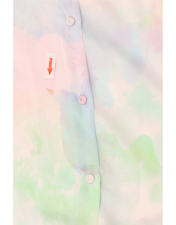 Zara Womens Oversized Shirt Dress UK 16 Large Multicoloured Tie Dye