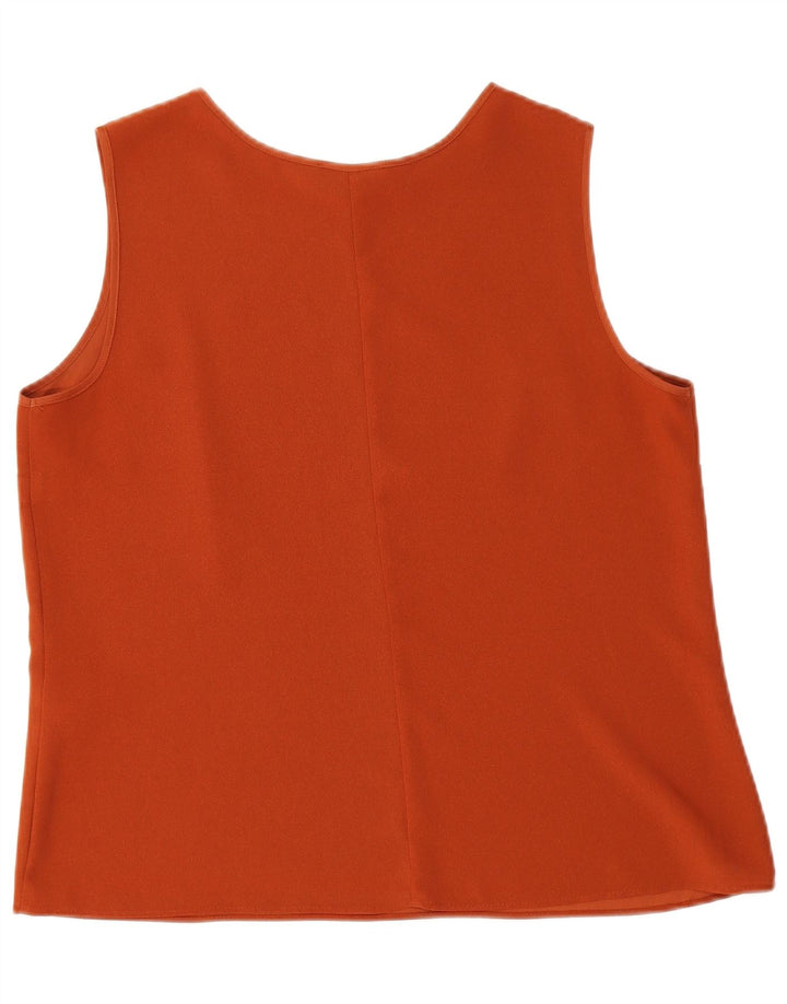 Warehouse Womens Vest Top UK 14 Large Orange Polyester