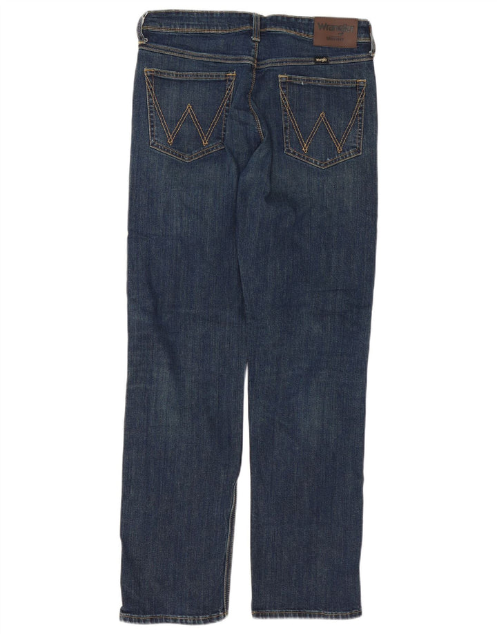 Wrangler Mens Regular Fit Straight Jeans W30 L30 Blue Cotton