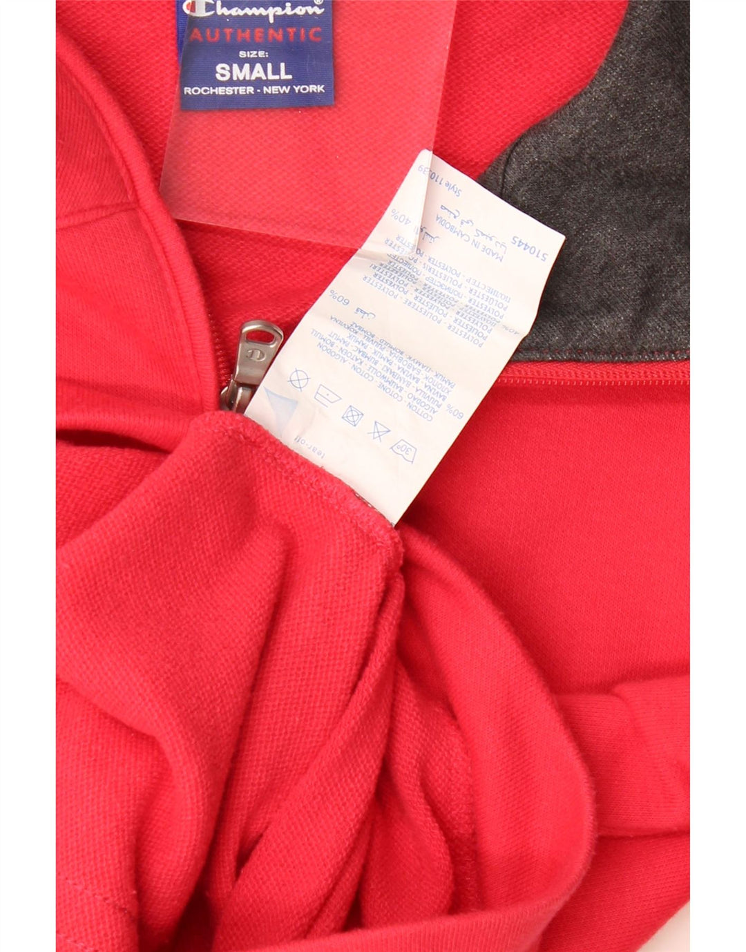 Champion Womens Tracksuit Top Jacket UK 10 Small Red Cotton
