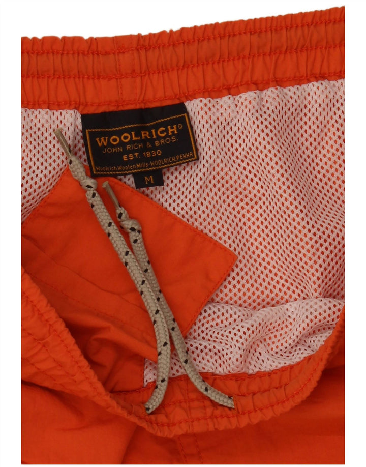 Woolrich Mens Sport Shorts Medium Orange Nylon