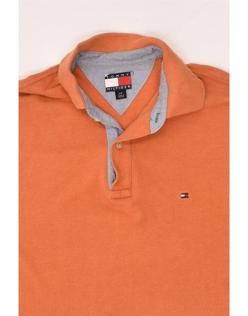 TOMMY HILFIGER Mens Polo Shirt Small Orange Cotton | Vintage Tommy Hilfiger | Thrift | Second-Hand Tommy Hilfiger | Used Clothing | Messina Hembry 