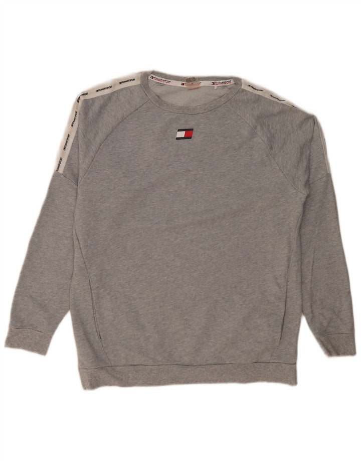 Tommy Hilfiger Mens Graphic Sweatshirt Jumper Medium Grey Colourblock