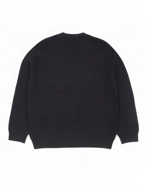 Marks & Spencer Mens Crew Neck Jumper Sweater XL Navy Blue Polyamide