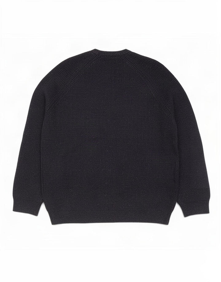 Marks & Spencer Mens Crew Neck Jumper Sweater XL Navy Blue Polyamide