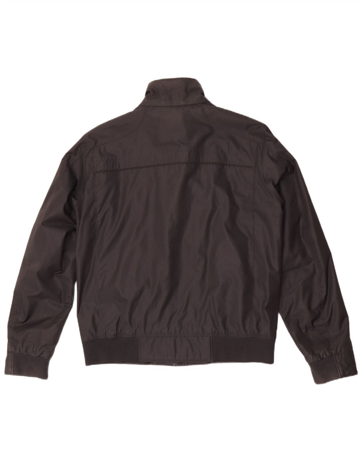 Hugo Boss Mens Bomber Jacket UK 38 Medium Black Polyester