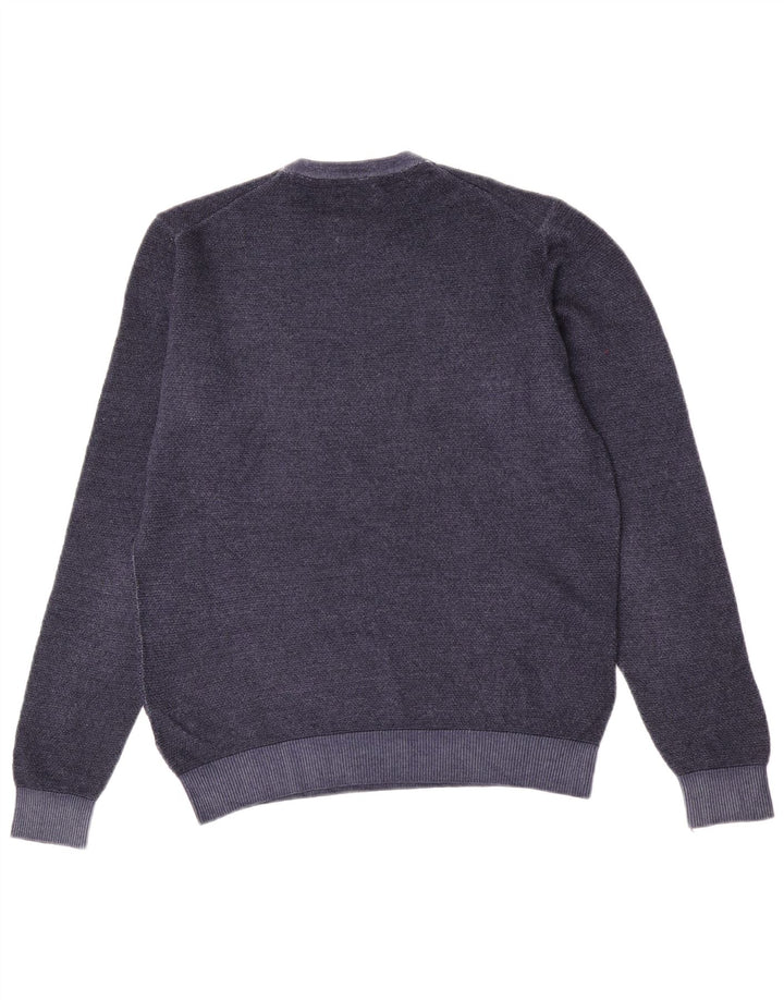 Sun68 Mens Crew Neck Jumper Sweater Medium Navy Blue Wool