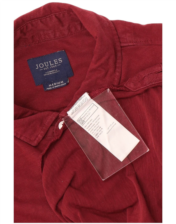Joules Mens Polo Shirt Medium Burgundy Cotton