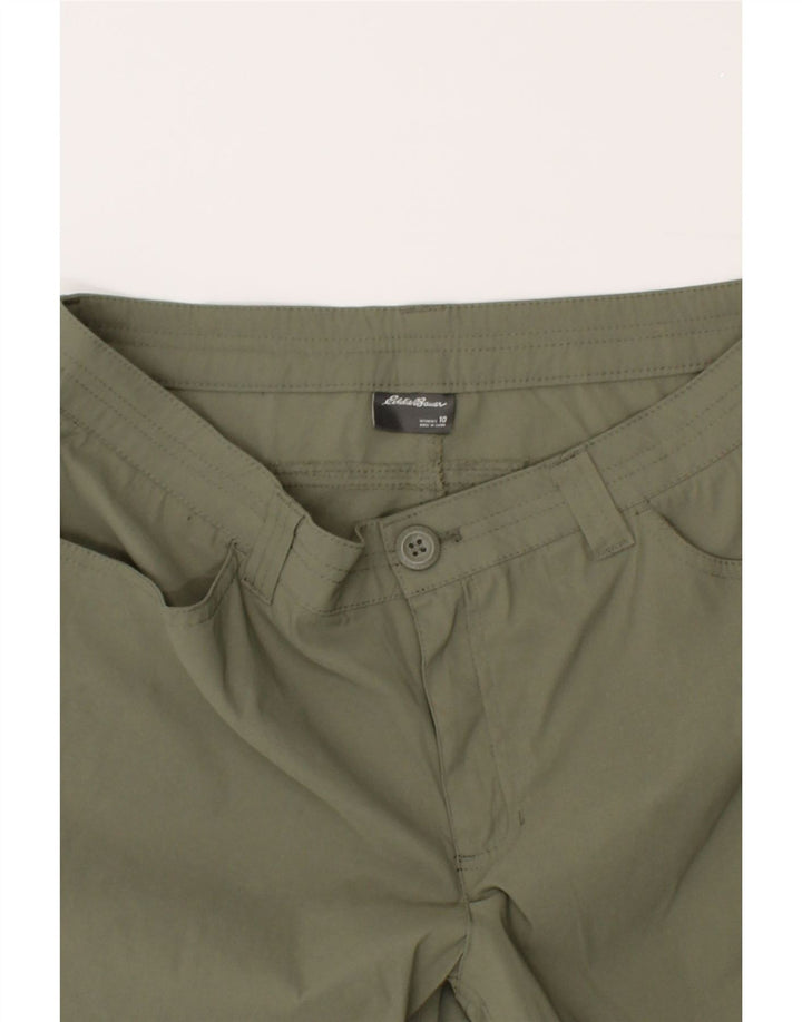 EDDIE BAUER Womens Capri Trousers US 10 Large W32 L20 Khaki Nylon Vintage Eddie Bauer and Second-Hand Eddie Bauer from Messina Hembry 