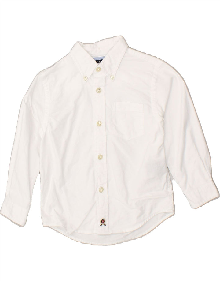 TOMMY HILFIGER Boys Shirt 2-3 Years White Cotton | Vintage Tommy Hilfiger | Thrift | Second-Hand Tommy Hilfiger | Used Clothing | Messina Hembry 