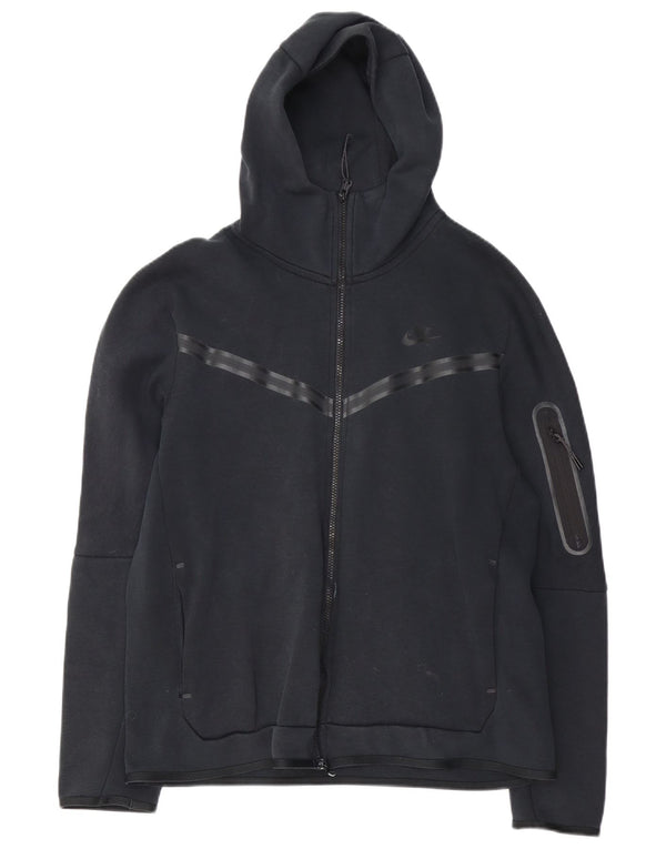 Nike Mens Zip Hoodie Sweater Large Black Cotton