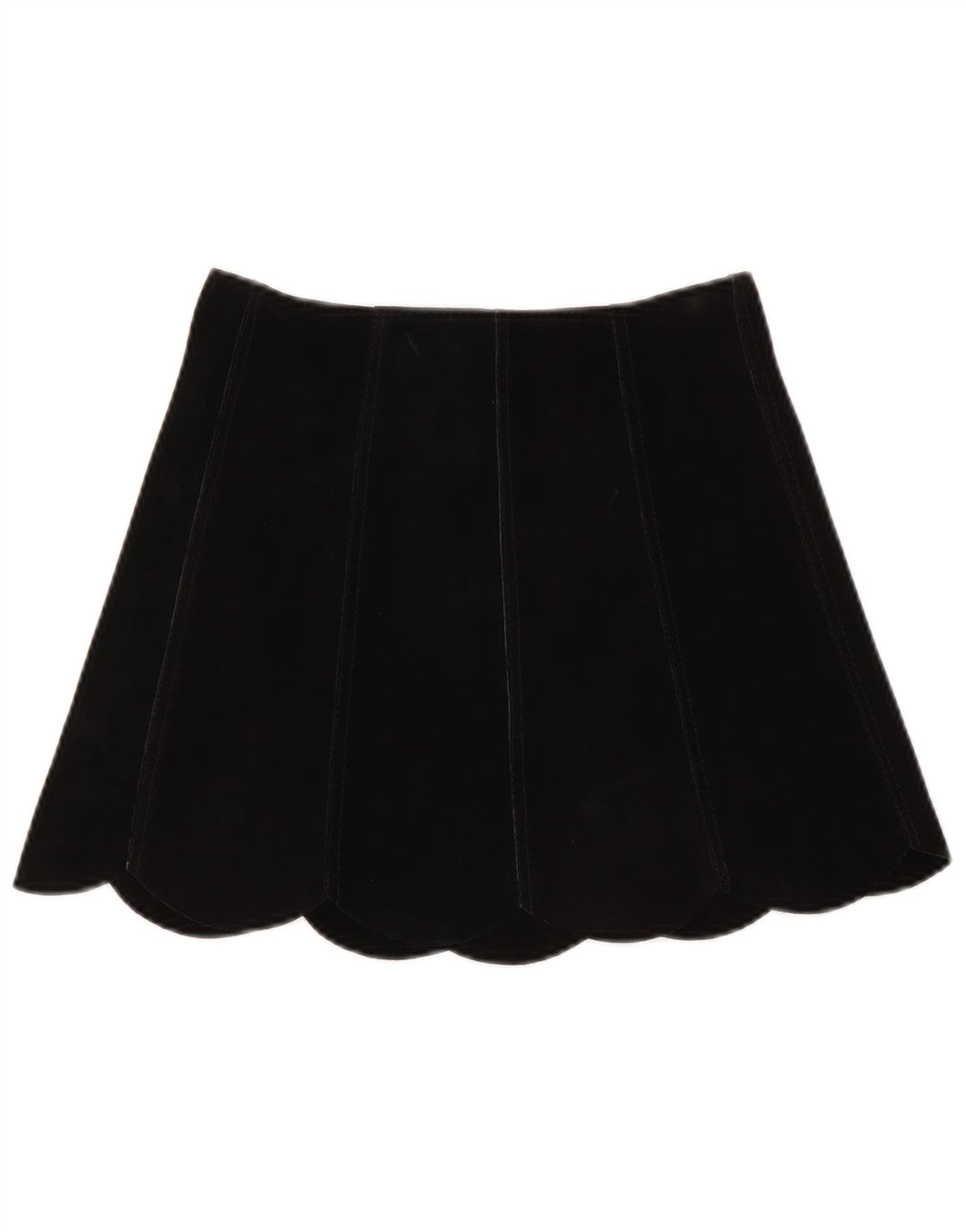 VINTAGE Womens Suede Mini Skirt W26 Small Black