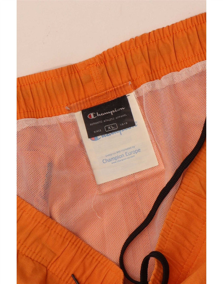 Champion Mens Swimming Shorts XL Orange Cotton