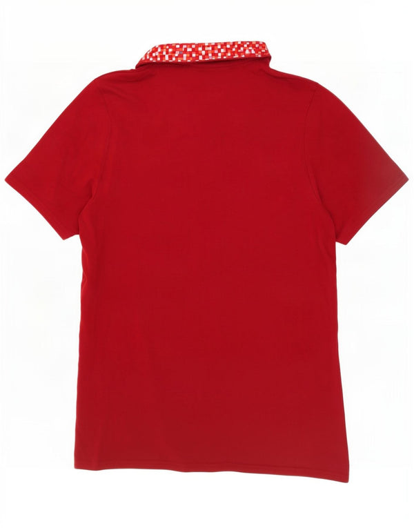 New Balance Mens Liverpool Graphic Polo Shirt Small Red Cotton