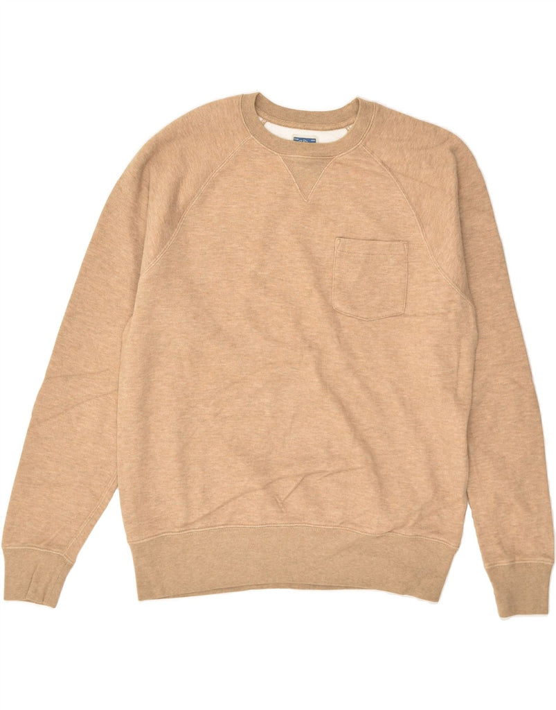 J. CREW Mens Sweatshirt Jumper Medium Beige Cotton | Vintage J. Crew | Thrift | Second-Hand J. Crew | Used Clothing | Messina Hembry 