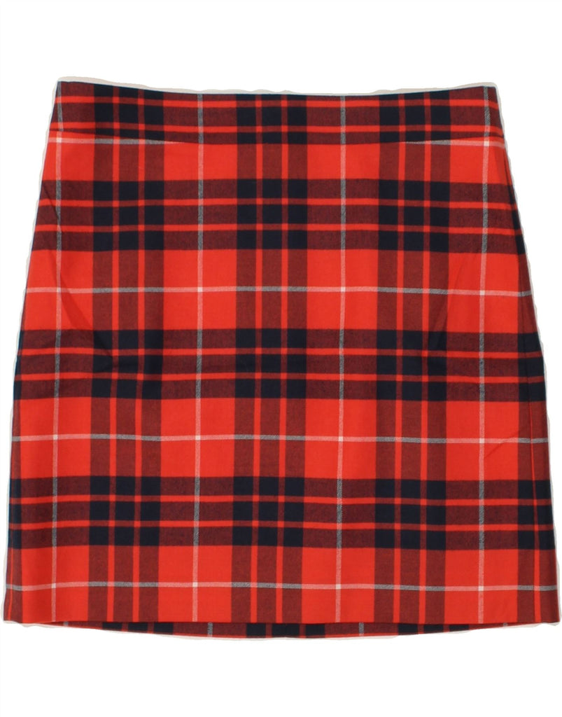 J. CREW Womens Mini Skirt US 0 XS W30 Red Check Wool | Vintage J. Crew | Thrift | Second-Hand J. Crew | Used Clothing | Messina Hembry 