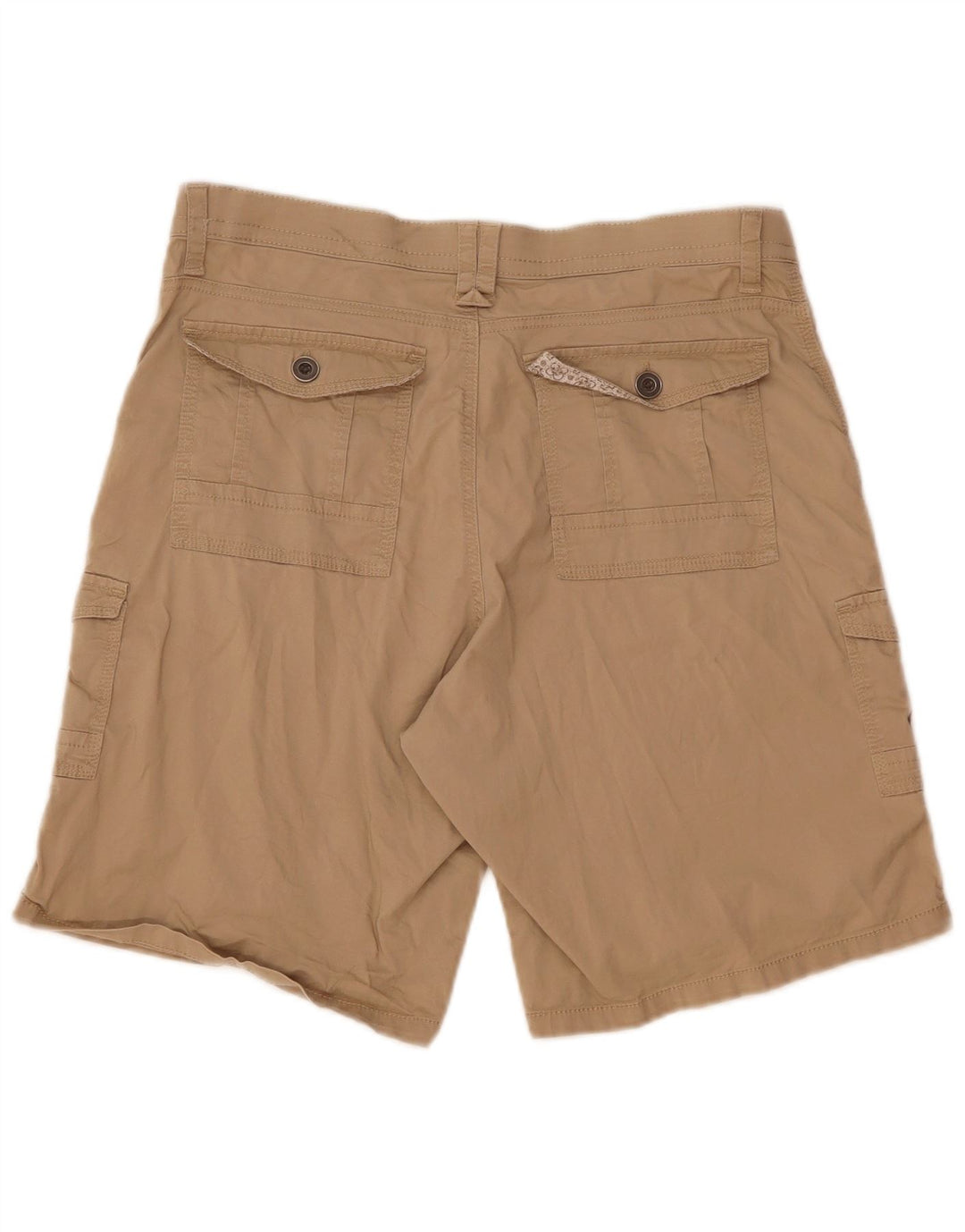 Vintage Womens Cargo Shorts US14 W34 Khaki Cotton