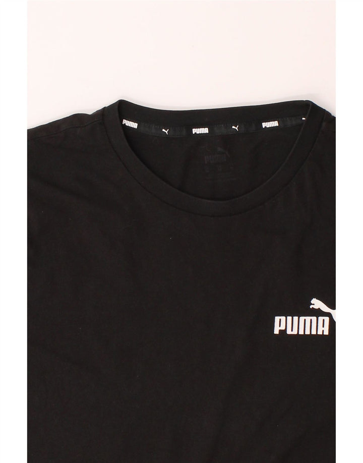 PUMA Mens Graphic T-Shirt Top XL Black Cotton Vintage Puma and Second-Hand Puma from Messina Hembry 