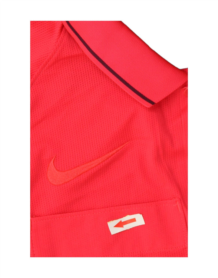 Nike Mens Dri Fit Polo Shirt Medium Pink Colourblock Polyester
